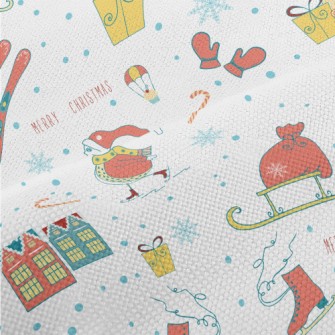Snowflake Gift House Sled Performance Linen