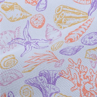 Color Lines Starfish Shells Se Performance Linen
