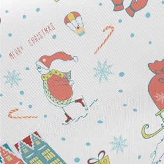 Snowflake Gift House Sled Twill