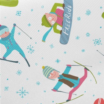 Boy Skiing In Winter Twill