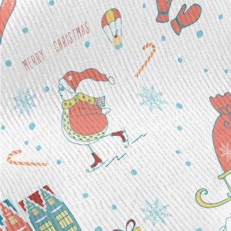 Snowflake Gift House Sled Standard Corduroy