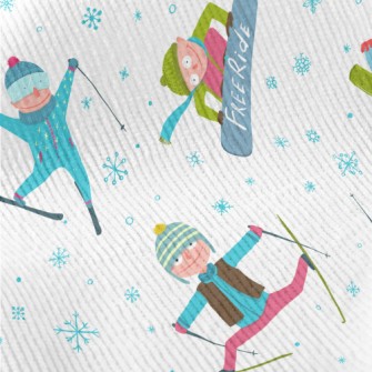 Boy Skiing In Winter Standard Corduroy