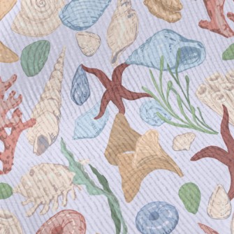 Hand Drawn Starfish Coral Shel Standard Corduroy