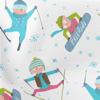 Boy Skiing In Winter Stretch Ponte