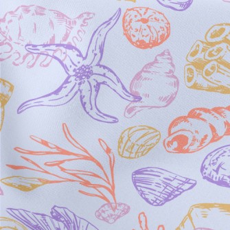 Color Lines Starfish Shells Se Stretch Ponte