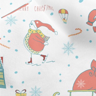 Snowflake Gift House Sled Micro Fleece