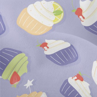 Strawberry And Lemon Cupcakes Lightweight Performance Linen