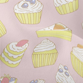 Assorted Fruit Cup Cakes Lightweight Performance Linen