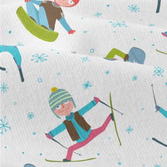 Boy Skiing In Winter Modern Jersey