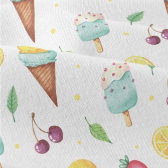 Hand Drawn Ice Cream With Stra Modern Jersey