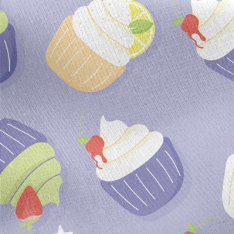 Strawberry And Lemon Cupcakes Jersey Backed Fleece