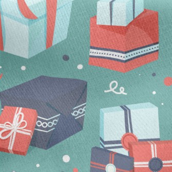 Various Gift Boxes Jersey Backed Fleece