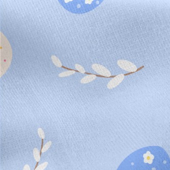 Cupcakes And Blue Eggs Jersey Backed Fleece