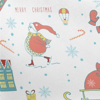 Snowflake Gift House Sled Pongee