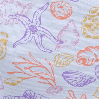 Color Lines Starfish Shells Se Pongee