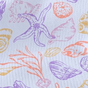 Color Lines Starfish Shells Se Stretch Jersey