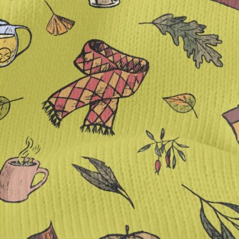 Autumn Maple Leaves And Hot Te Stretch Jersey