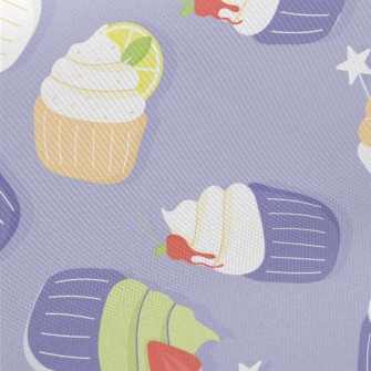 Strawberry And Lemon Cupcakes Midweight Cotton Poplin