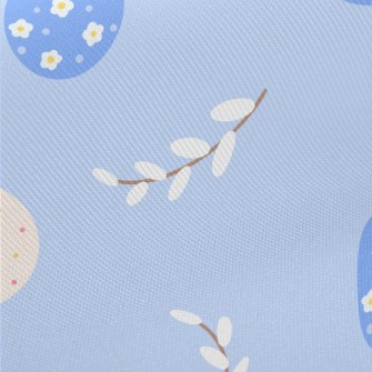 Cupcakes And Blue Eggs Midweight Cotton Poplin