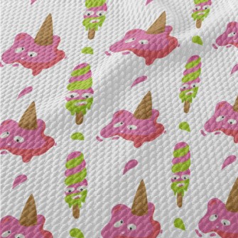 Funny Melted Ice Cream Birdseye Piqué