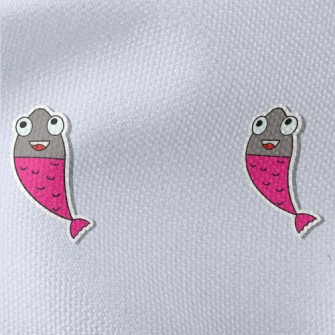 Cartoon Fish Stickers Waterproof Canvas