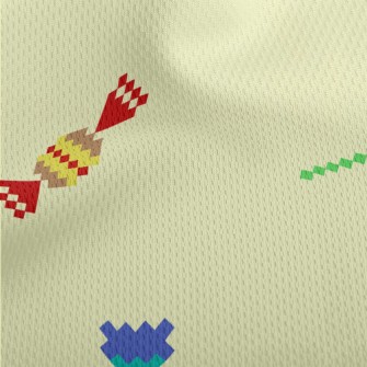 Cartoon Pixel Candy Athletic Mesh Flat Back