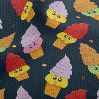 Two-color Cartoon Soft Serve I Athletic Mesh Flat Back