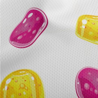 Colorful Jelly Candy Athletic Mesh Flat Back