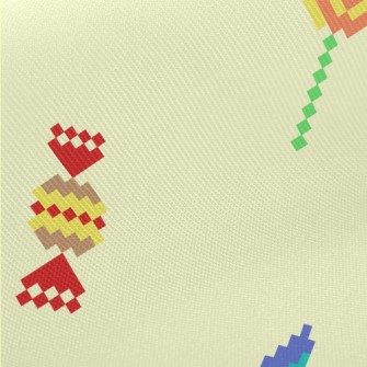 Cartoon Pixel Candy Twill