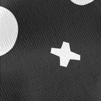 White Symmetrical Pattern Standard Corduroy