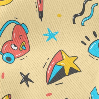 Hand Drawn Party Doodles Standard Corduroy