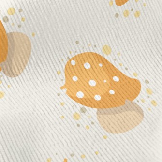 Hand Drawn Yellow Mushrooms Standard Corduroy