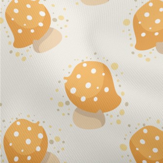Hand Drawn Yellow Mushrooms Dobby