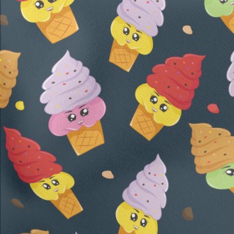 Two-color Cartoon Soft Serve I Stretch Ponte