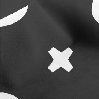 White Symmetrical Pattern Micro Fleece