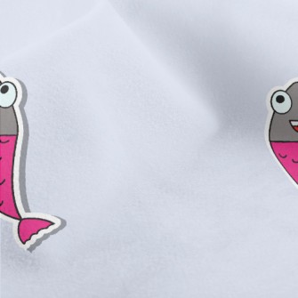 Cartoon Fish Stickers Micro Fleece