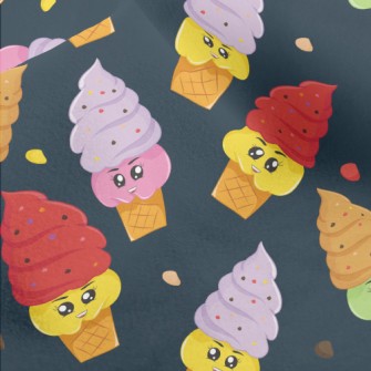 Two-color Cartoon Soft Serve I Micro Fleece