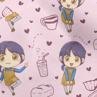 Cheerful Cafe Clerk Micro Fleece