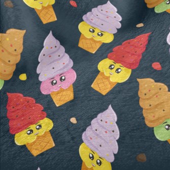 Two-color Cartoon Soft Serve I Minky