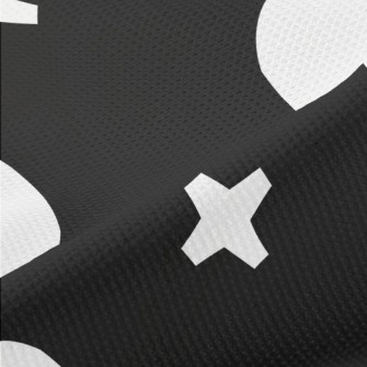 White Symmetrical Pattern Piqué