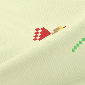 Cartoon Pixel Candy Piqué