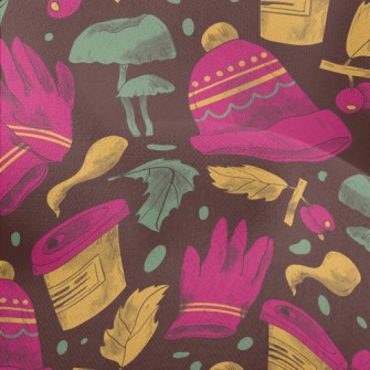 Winter Forest Plants Lightweight Performance Linen