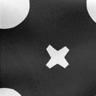 White Symmetrical Pattern Jersey Backed Fleece
