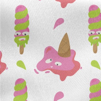 Funny Melted Ice Cream Jersey Backed Fleece