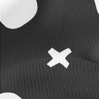 White Symmetrical Pattern Stretch Jersey