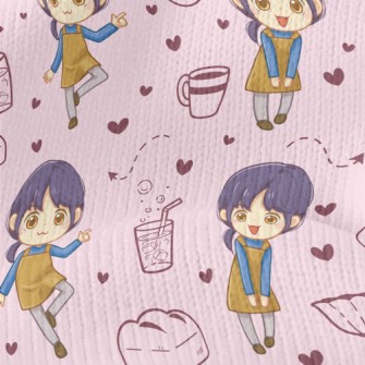 Cheerful Cafe Clerk Stretch Jersey