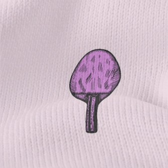 Purple Table Tennis Racket Stretch Jersey