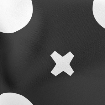 White Symmetrical Pattern Lightweight Cotton Poplin