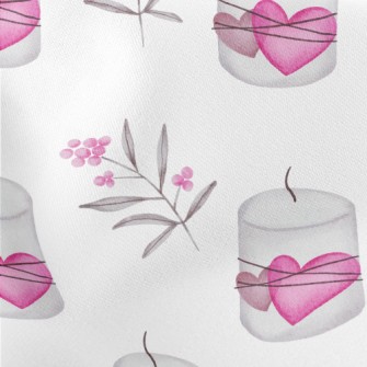 Watercolor Valentine&#39;s Day Lightweight Cotton Poplin