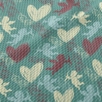 Cupid And Love Silhouette Birdseye Piqué